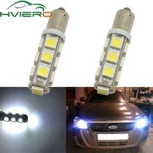 2 шт., Автомобильные светодиодные лампы T11 Ba9s T4W 5050 13smd для номерного знака 2024 - купить недорого