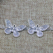 20 Pieces/Lot 21*31mm Antique Silver Plated Alloy Charm Butterfly Charms Pendant For Diy Making 2024 - buy cheap