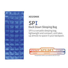 AEGISMAX SPI Outdoor Camping Ultralight 650FP White Duck Down Three Season Envelope Type Sleeping Bag 2024 - buy cheap