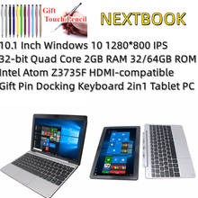 10.1inch 2in1 32-bit OS Windows 10 Tablet PC Z3735F Quad Core 1280*800 IPS Ultra Slim 2/4GB+32/64GB Wifi With Pin Dock Keyboard 2024 - buy cheap