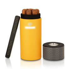 COHIBA Leather Travel Humidor Cigar Box Cedar Wood Portable Cigar Case Jar W/Humidifier Hygrometer Humidor Box Fit 5 Cigars 2024 - купить недорого