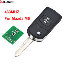 Llave de coche remota de alta calidad con 2 botones, 433MHZ, con chip 4D63 de 40 bits, para Mazda M5 5, novedad 2024 - compra barato