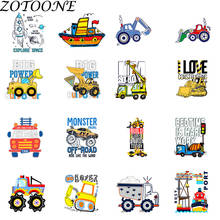 ZOTOONE New Car and Excavator Heat Iron on Transfers Patch for Boy Clothing Custom Patches Applique Sticker on Child Clothes E 2024 - buy cheap