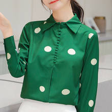 Blouse Women 2021 Women Blouses Autumn Long Sleeve Women Shirts Tops Dot Chiffon Blouse Shirt Blusas Camisas Mujer Blusa D373 2024 - buy cheap