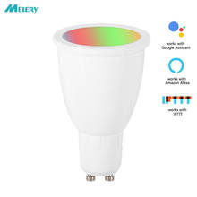 Bombilla LED inteligente GU10 con WiFi, 6W, 60W, equivalente, iluminación de pista deportiva de ambiente blanco, Compatible con asistente de Google Home Alexa 2024 - compra barato