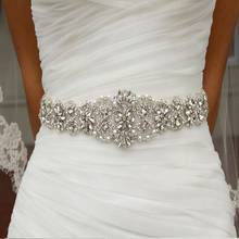 JLZXSY Flower Style Wedding Belt Bridal Sash Belt Crystal Rhinestone Dress Sash Prom Sash Wedding Accessories 2024 - buy cheap