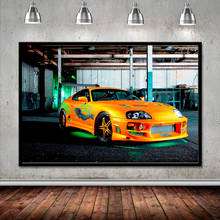 Supercar toyotas supra tuning de veículos quente poster de arte em tela pinturas de parede para decoração de sala de estar 2024 - compre barato