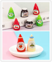 Ketchup salada vestir mini resina cabochão imitação comida arte fornecimento decoração charme artesanato boneca casa brinquedo acessórios 2024 - compre barato