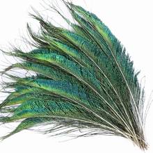10pcs Peacock Feather Natural Feathers Headpiece 30-35cm Handicraft Wedding Vase Decoration High Quality Feathers Accessories 2024 - buy cheap