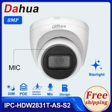 Dahua-cámara IP de seguridad para exteriores, videocámara IPC-HDW2831T-AS-S2 Original de 8MP, 4K, PoE, ranura para tarjeta, micrófono, H.265, IR30m, IVS, IP67, Starlight 2024 - compra barato