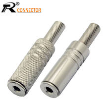Conector reticular de 3,5mm, conector hembra estéreo de 3 polos de metal, Conector de cable de soldadura en línea de 3,5mm, 4 Uds. 2024 - compra barato
