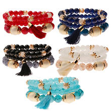 OIQUEI 2020 3Pcs Set Crystal Beads Bracelets For Women Bohemia Fashion Vintage Ladies Charm Bracelets&Bangles Jewelry Pulseiras 2024 - buy cheap