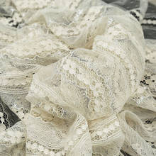 Rede francesa de renda 100x135cm, tecido de renda guipure africano fashion com tecido de renda bordado de flor de malha de tule e tecido de fio de renda 2024 - compre barato