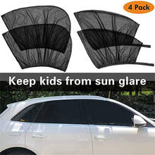 2/4 Pack Summer UV Protection Car Front Rear Side Window Sun Shade Anti-mosquito Car Sunshade Net Mesh Curtain For Sedan SUV MPV 2024 - buy cheap