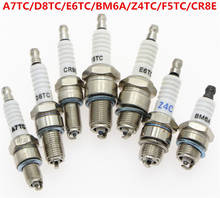 Motorcycle spark plug 100/125 A7TC D8TC E6TC F7TC B7TC BMA6 Z4TC F5TC CR8 A7RTC CR7HSA D8TRC D8TJC D8EA D8T Chain saw lawn mower 2024 - buy cheap