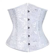 caudutas women's corset underbust bustiers floral gothic corset sexy lingerie top jacquard corset cupless costume plus size red 2024 - buy cheap