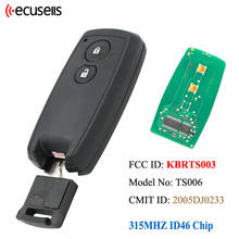 Ecusells FCC ID:KBRTS003 Smart Card 2 BTN 315MHz ID46 Chip For Suzuki SX4 Grand Vitara Swift Keyless Remote Key Fob 2024 - buy cheap