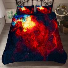 Boho Comforter Cover Mandala Galaxy Duvet Cover Set Queen Size, Bohemian Native Outer Space Starry Sky Decorative Bedding Set 2024 - buy cheap