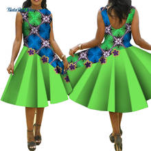 African Dresses for Women African Wax Print Sleeveless Knee Length Dresses Vestidos Bazin African Ankara Dresses Clothing WY4501 2024 - buy cheap