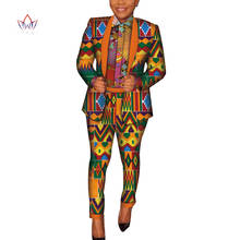 Women 3 Pieces Sets Africn Ankara Print Shirt and Jacket and Pants Bazin Riche Casual Coat Sets Women African Clothing WY4098 2024 - buy cheap