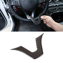 For Mercedes Benz C GLC Class W205 X253 2016 2017 2018 Car Carbon Fiber U Shape Steering Wheel Panel Cover Trim 2024 - buy cheap