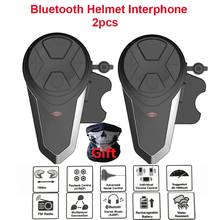 2 шт./лот BT-S3 мотоциклетный шлем Интерком Мото шлем Bluetooth гарнитура Водонепроницаемый Comunicador BT интерфон FM Тип C зарядное устройство 2022 - купить недорого