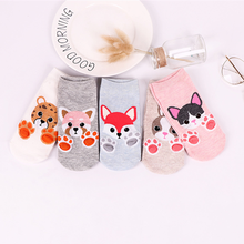 Conjunto de calcetines de algodón con dibujos animados para mujer, medias cálidas con estilo de perro, gato y animales, Size34-40 2024 - compra barato