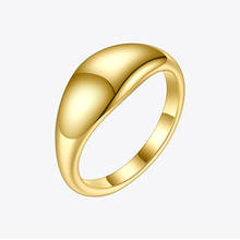 Женское гладкое кольцо ENFASHION в стиле панк, Золотое кольцо из нержавеющей стали, большие простые кольца на палец, модные ювелирные изделия, Anillos Mujer, R204041 2024 - купить недорого