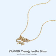 CANNER 925 Sterling Silver Moon Star Lightning Pendant Fashion Necklace Female Clavicle Charms Chain Necklaces for Women Jewelry 2024 - buy cheap