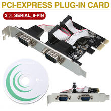 POHIKS-tarjeta de expansión PCI-E a puerto Serial Dual, adaptador de alta calidad de 9 pines RS232 para Windows XP/Vista/7/8/8.1/10, 1 unidad 2024 - compra barato