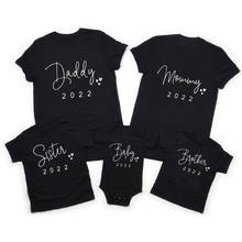 Funny Daddy Mommy Brother Sister Baby 2022 Family Matching Clothes Outfits Father Son Mother and Daughter Tshirts Baby Clothes 2024 - buy cheap