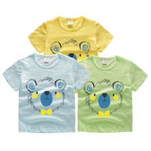 Camiseta con estampado de dibujos animados para niños, Tops de algodón de bambú, parte inferior, prendas de vestir exteriores 2024 - compra barato