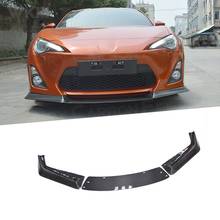 Alerón de parachoques delantero de fibra de carbono para coche Subaru BRZ, alas para Toyota GT 86, 2014-2016, decoraciones de estilo J, 3 unidades 2024 - compra barato