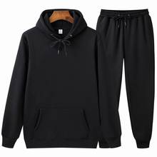 2022 New Hoodie Autumn Sport Suit solid Hooded Men Casual Cotton Fall / Winter Warm Sweatshirts Women's Casual Tracksuit Costume 2024 - buy cheap