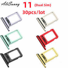 AliSunny 30pcs SIM Card Tray Holder Slot for iPhone 11 Pro Max  12 11Pro Single Dual Adapter Replacement Parts 2024 - buy cheap