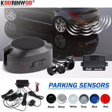Koorinwoo 4 Sensors Buzzer 22mm Car Parking Sensor Kit Reverse Backup Radar Sound Alert Indicator Probe System 12V Parktronic 2024 - buy cheap