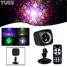 Star Shower RGB Laser Light Mini Sound Activated Stage DJ Disco Christmas Party Lights Decoration for Holiday Porjector Lighting 2024 - buy cheap