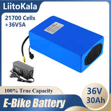 LiitoKala 36V 30ah 21700 10S6P батарея для электрического велосипеда 36В 30AH 1000W литиевая батарея Встроенный 20A BMS электродвигатель для электровелосипеда 2024 - купить недорого