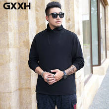 GXXH Spring Autumn Men's Turtleneck Sweatshirts Casual Hoodies Solid Color Pullover Zipper Bottoming Shirt Big Size XXL-7XL Tops 2024 - buy cheap