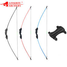 Linkboy Archery Child Recurve Bow 15lbs Longbow Toy Bow Youth Set Kids Bow with Silicone Arm Finger Guard for Gaming 2024 - buy cheap