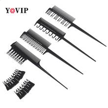 Hot 2 Side Hair Dyeing Comb Salon Hair Coloring Styling Adjustable Sectioning Highlight Comb Weaving Cutting Brush 2024 - buy cheap