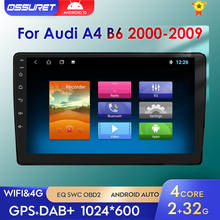 Radio Estéreo con GPS para coche, reproductor Multimedia con Android 10, 2 Din, vídeo, DSP, CarPlay, DAB, DVR, para Audi A4, B6, 2000-2009, S4, RS4 2024 - compra barato