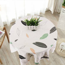 Cotton and Linen Round Tablecloth Romantic Flower Printing Tablecloth Outdoor Tablecloth Mat Wedding Decoration 2024 - buy cheap
