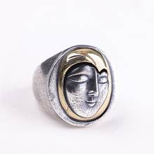 100%990 sterling silver jewelry Thai silver men's smiling girl ring 2024 - buy cheap