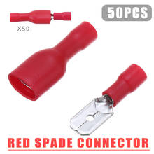 50 Pairs Red Insulated Crimp Terminals Male/Female Spade Blade Connectors Insulated Wire Crimp Terminal Electrical Equipment 2024 - buy cheap