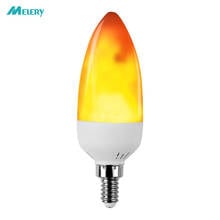 E14 LED Flame Light Bulb 150 Lumens Warm White 1300K True Fire Color Decorative Lamp for Christmas Halloween Festival Party 2022 - buy cheap