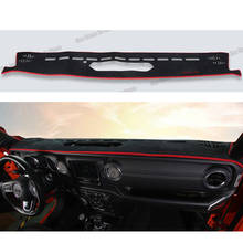 Painel do carro tapete antiderrapante anti Reflexivo pad MAT para jeep wrangler JL 2018 2019 2020 2021 2022 acessórios interiores auto 2024 - compre barato