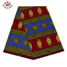 Wholesale Ankara African Wax Cotton fabric 2019 Africa Fabricfor Autumn Clothes African Fabric 6 Yards one Piece 24FS1356 2024 - buy cheap