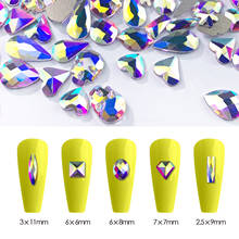 144pcs/bag Bling Crystal AB Nail Rhinestone Flatback Botton Maple Leaf Glass Stones For Nail Designs 2024 - buy cheap