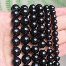 2/3/4/6/8/10/12mm Natural Black Agates Stone Round Loose Beads  Bracelet / Necklace For Jewellery Making Wholesale 15'' Strand 2024 - buy cheap